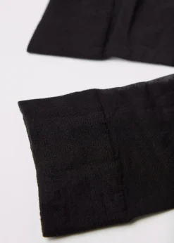 Sheer Socks^Calzedonia 20 Denier Comfort Cuff Knee-Highs 019 - Black