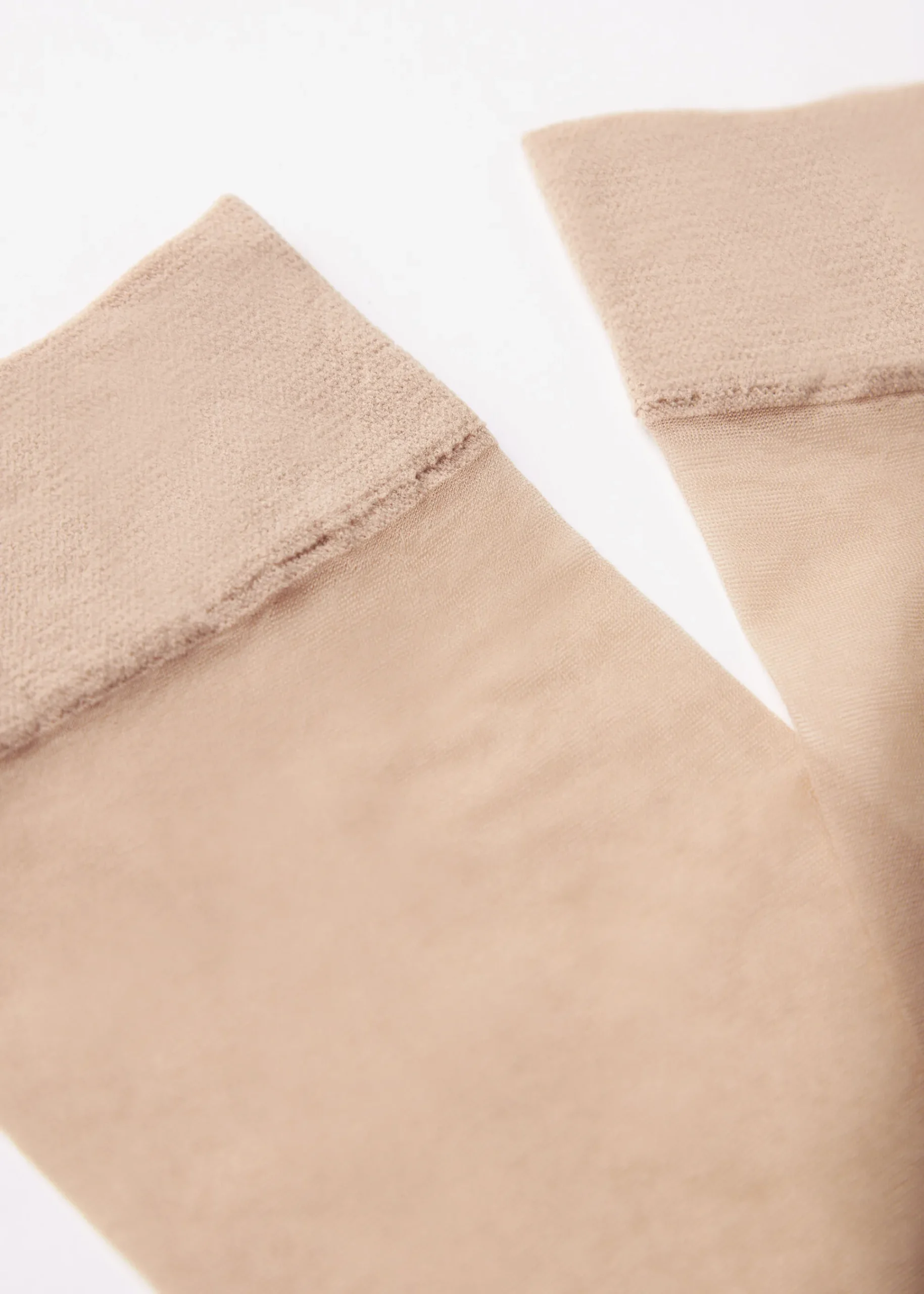 Sheer Socks^Calzedonia 20 Denier Comfort Cuff Knee-Highs 005 - Nude 1 - Sabbia/Beige Chiaro