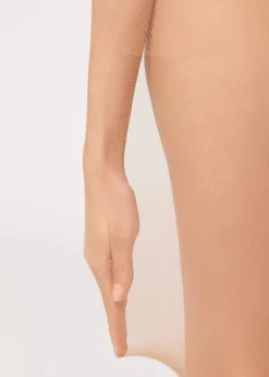 Sheer Tights^Calzedonia 20 Denier Essential Invisible Tights 3281 - Nude 3 - Seta