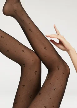 Patterned Tights^Calzedonia 50 Denier Marine Sheer Tights 019 - Black