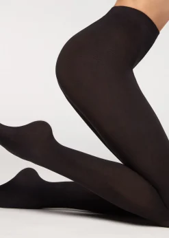 Opaque Tights^Calzedonia 150 Denier Opaque Eco Cotton Tights 019 - Black