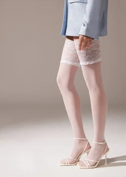 Stockings^Calzedonia 20 Denier Opaque Hold-Ups 001 - White
