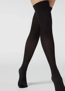 Stockings^Calzedonia 50 Denier Opaque Microfibre Stockings 019 - Black
