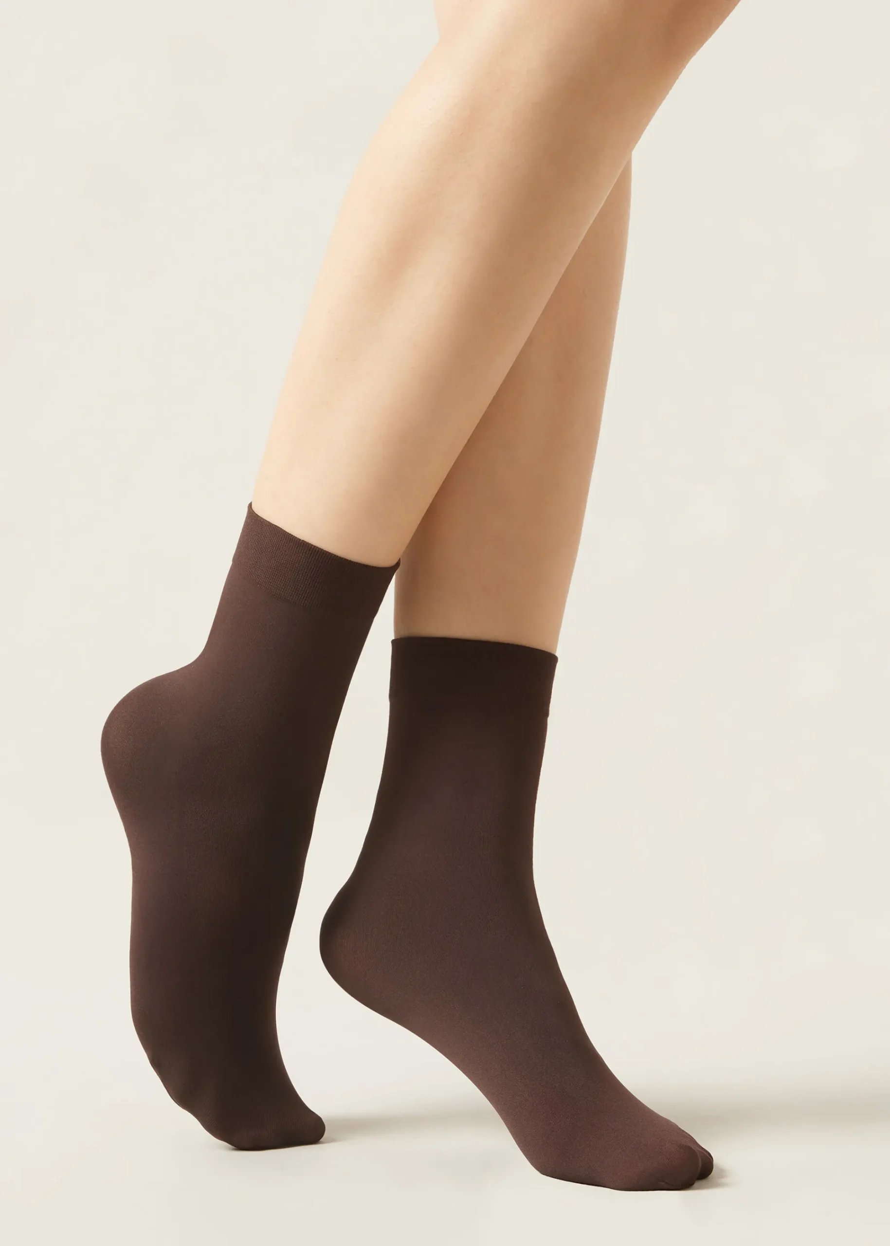 Short Socks^Calzedonia 50 Denier Soft Touch Socks 848 - Dark Brown