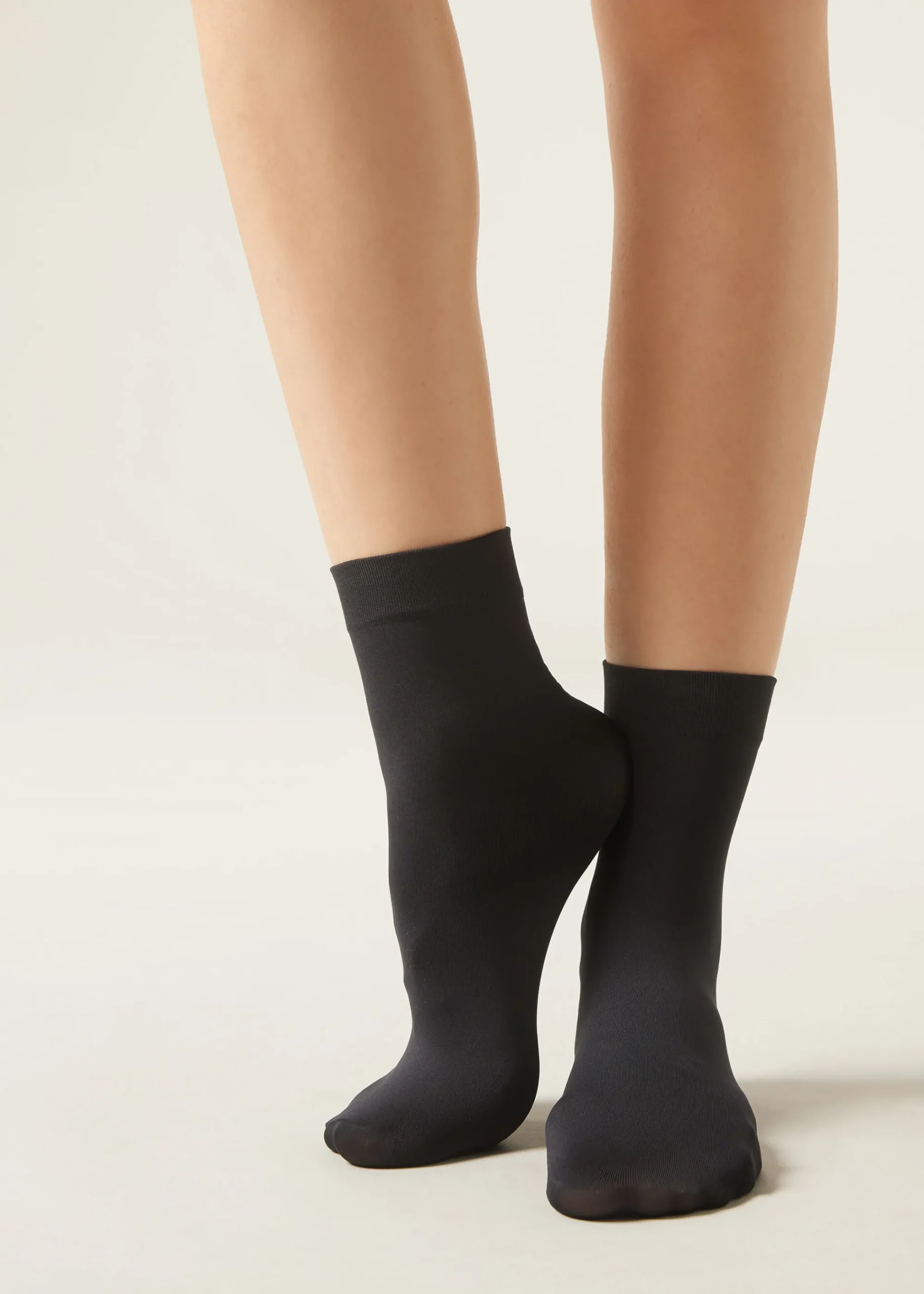 Short Socks^Calzedonia 50 Denier Soft Touch Socks 019 - Black