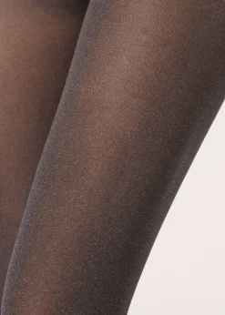 Opaque Tights^Calzedonia 50 Denier Total Comfort Soft Touch Tights 4479 - Dark Grey Blend