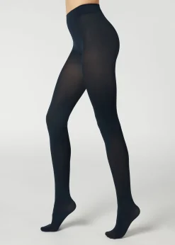 Patterned Tights^Calzedonia 50 Denier Total Comfort Soft Touch Tights 016 - Blue