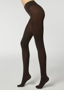 Opaque Tights^Calzedonia 100 Denier Total Comfort Soft Touch Tights 848 - Dark Brown