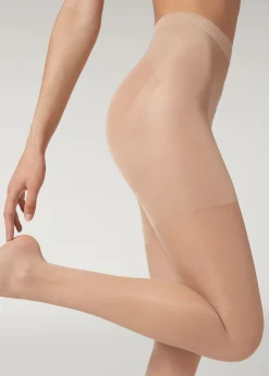 Sheer Tights^Calzedonia 30 Denier Total Shaper Sheer Tights 005 - Nude 1 - Sabbia/Beige Chiaro