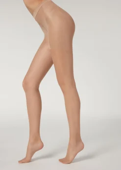 Sheer Tights^Calzedonia 15 Denier Total Shaper Sheer Tights 3291 - Nude 2 - Natural Tan/Sand