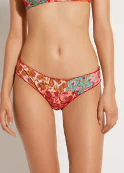 Bikini^Calzedonia Alicante Floral Bikini Bottoms 694C - Cashmere Patchwork