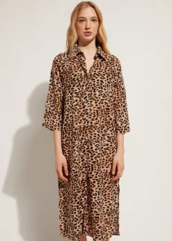 Beachwear^Calzedonia Animal Pattern Midi Shirt 686C - Animal Print