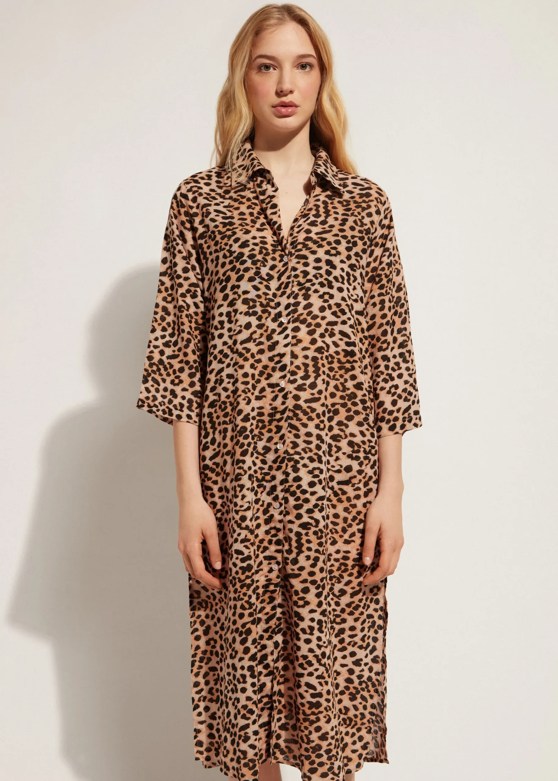 Beachwear^Calzedonia Animal Pattern Midi Shirt 686C - Animal Print