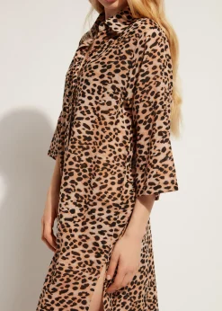 Beachwear^Calzedonia Animal Pattern Midi Shirt 686C - Animal Print