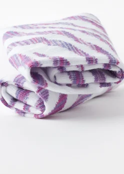 Short Socks^Calzedonia Animal Patterned Short Socks 9645 - Purple Zebra