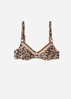 Bikini^Calzedonia Animal Print Balconette Bikini Top Bilbao 686C - Animal Print
