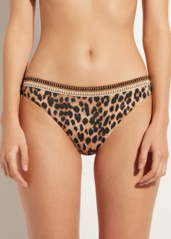 Bikini^Calzedonia Animal Print Bikini Bottoms Bilbao 686C - Animal Print