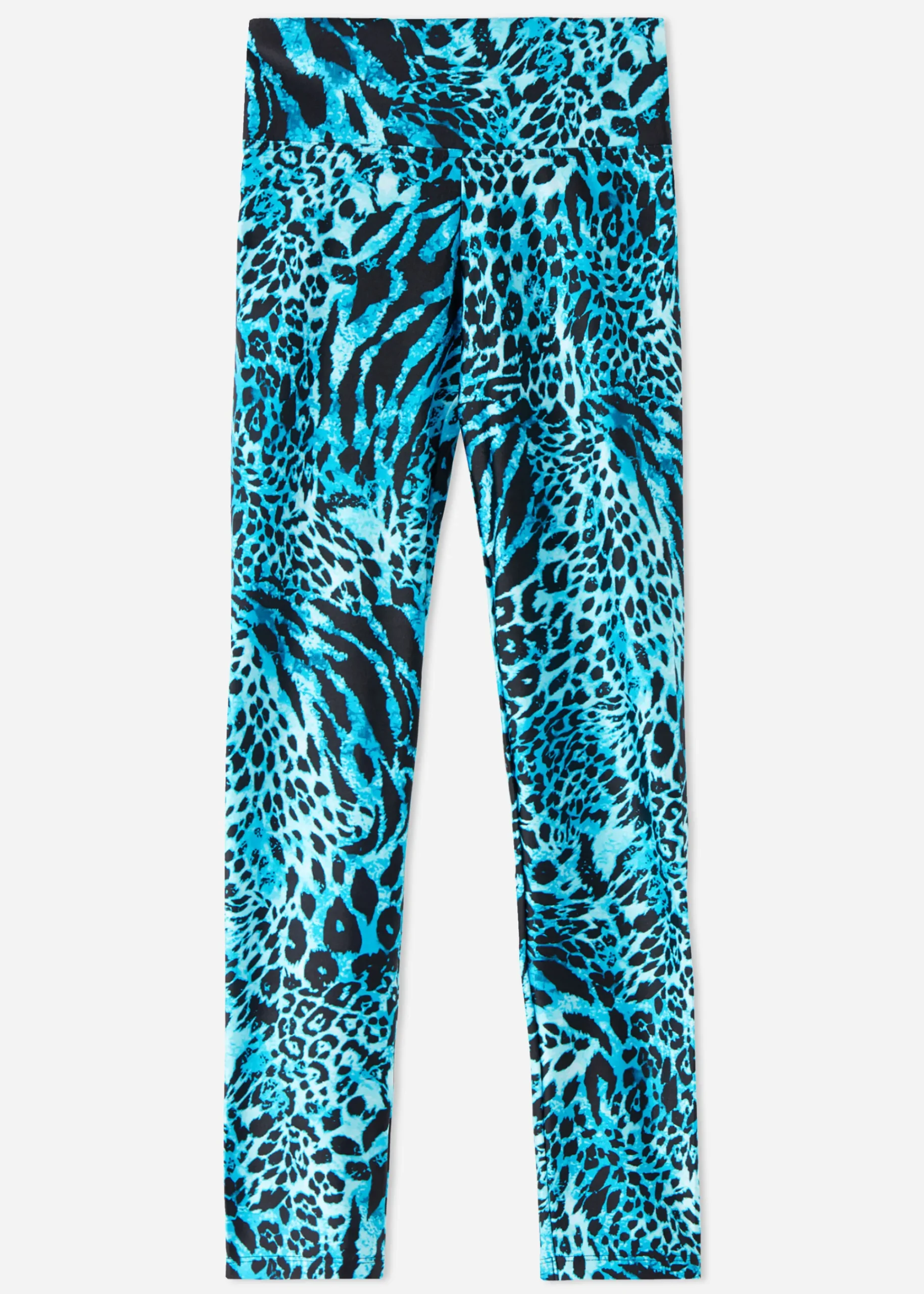 Leggings^Calzedonia Animal Print Sport Shine Leggings 602C - Speckled Turquoise