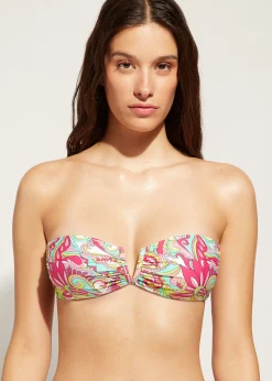 Bikini^Calzedonia Bandeau Bikini Top Londra 517C - Geometric Print