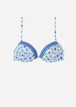 Bikini^Calzedonia Bayahibe Graduated Padded Push-Up Bikini Top 670C - Navy Star