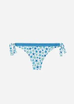 Bikini^Calzedonia Bayahibe Navy Stars Bow Brazilian Bikini Bottoms 670C - Navy Star