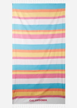 Accessories^Calzedonia Beach Towel With Logo 675C - Multicoloured Stripes
