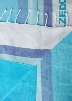 Accessories^Calzedonia Beach Towel With Logo 676C - Blue Stripes