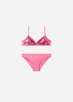 Swimwear And Bikinis^Calzedonia Bikini Crop Girls' Cannes 620C - Pink Sequin