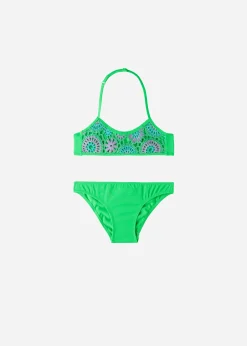 Swimwear And Bikinis^Calzedonia Bikini Girls' Capri 635C - Shiny Green Crochet