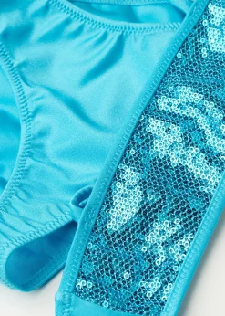 Swimwear And Bikinis^Calzedonia Bikini Triangle Girls' Cannes 646C - Turquoise Green Sequin