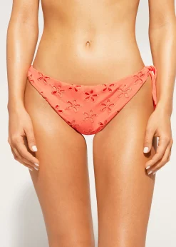 Bikini^Calzedonia Bow Brazilian Bikini Bottoms Corfu 619C - Orange Coral