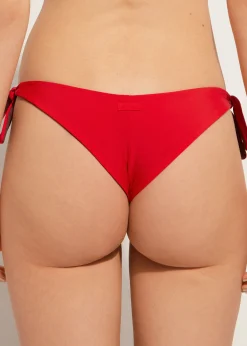 Bikini^Calzedonia Bow Brazilian Bikini Bottoms Indonesia 645C - Summer Red