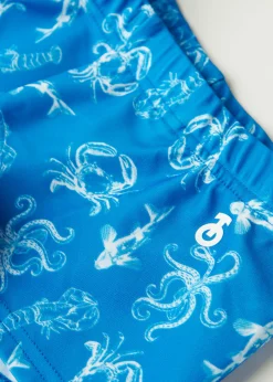 Swimwear^Calzedonia Boxer-Style Boys' Swimming Trunks Panama 654C - Fish Pattern