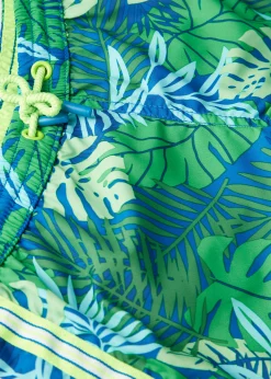 Swimwear^Calzedonia Boys' Boxer Swim Shorts Ibiza 677C - Leaf Pattern
