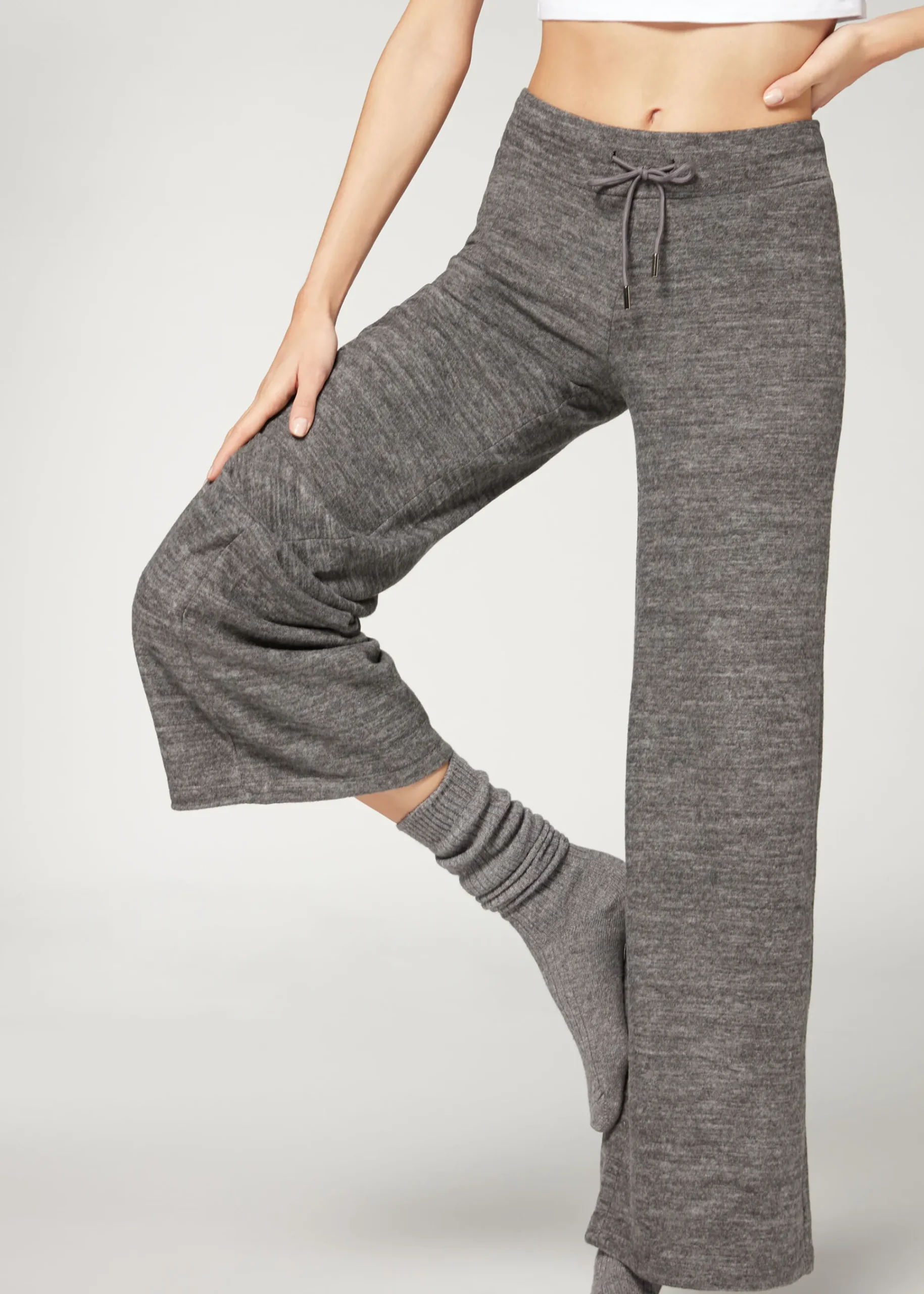 Leggings^Calzedonia Cashmere Palazzo Leggings 4937 - Grigio Medio Mel