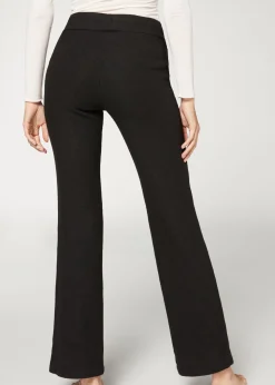 Trousers^Calzedonia Cashmere Straight Leggings 019 - Black