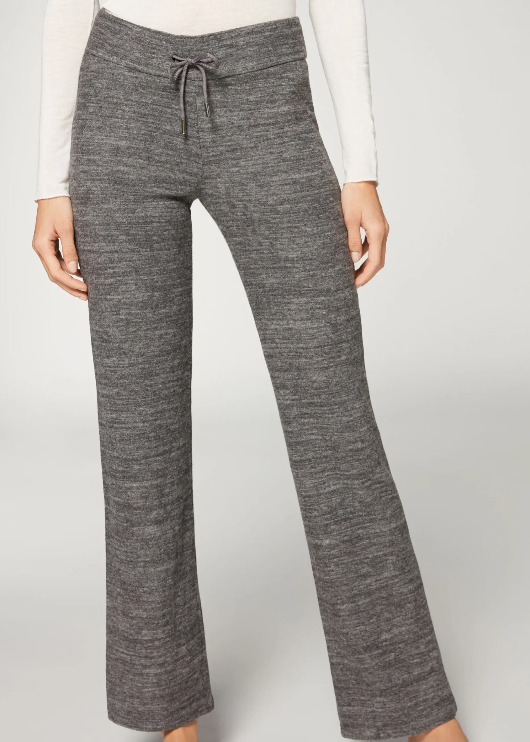 Trousers^Calzedonia Cashmere Straight Leggings 4937 - Grigio Medio Mel