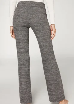 Trousers^Calzedonia Cashmere Straight Leggings 4937 - Grigio Medio Mel