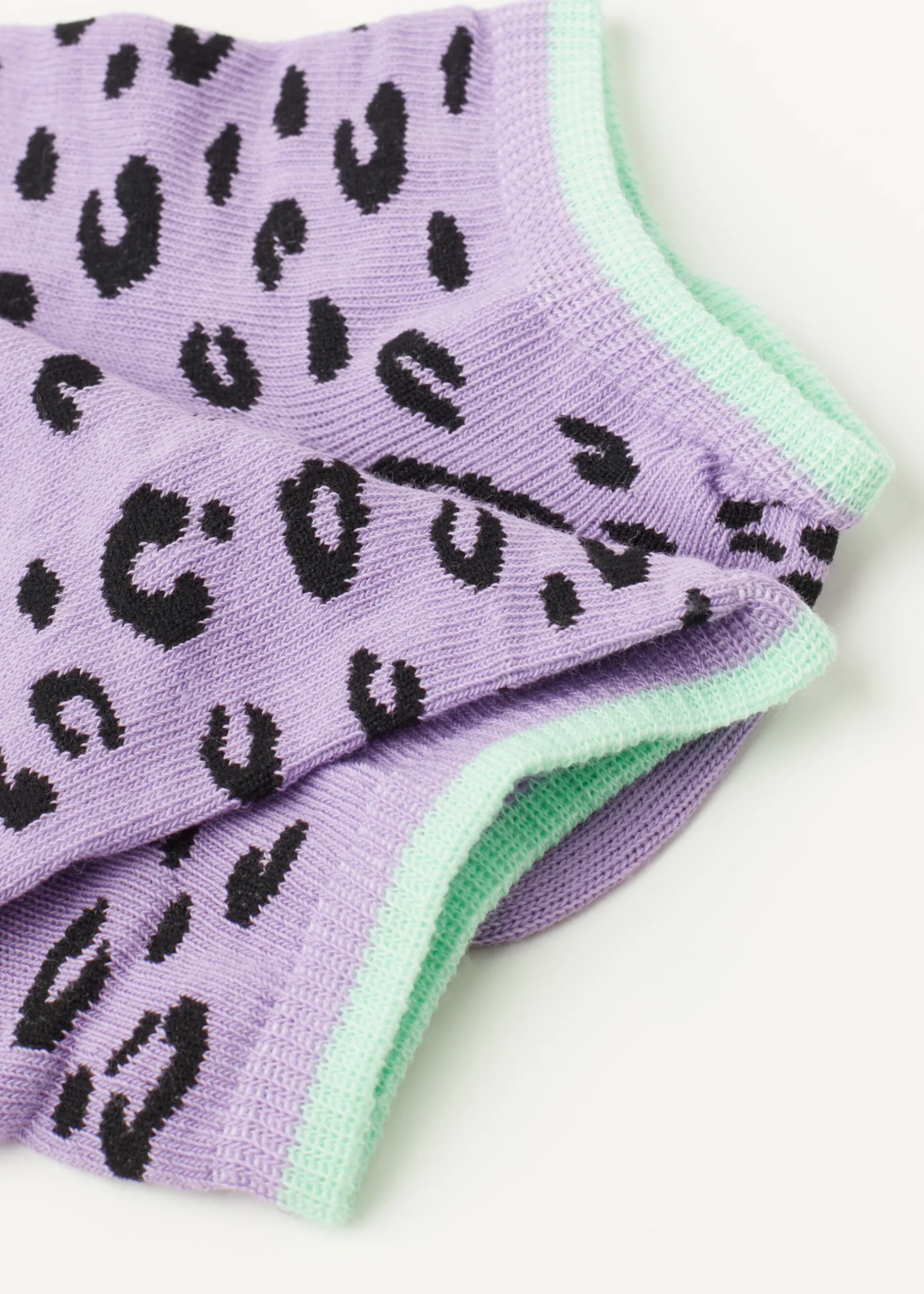 No-Show^Calzedonia Check Print No-Show Socks 9705 - Lilac Animal