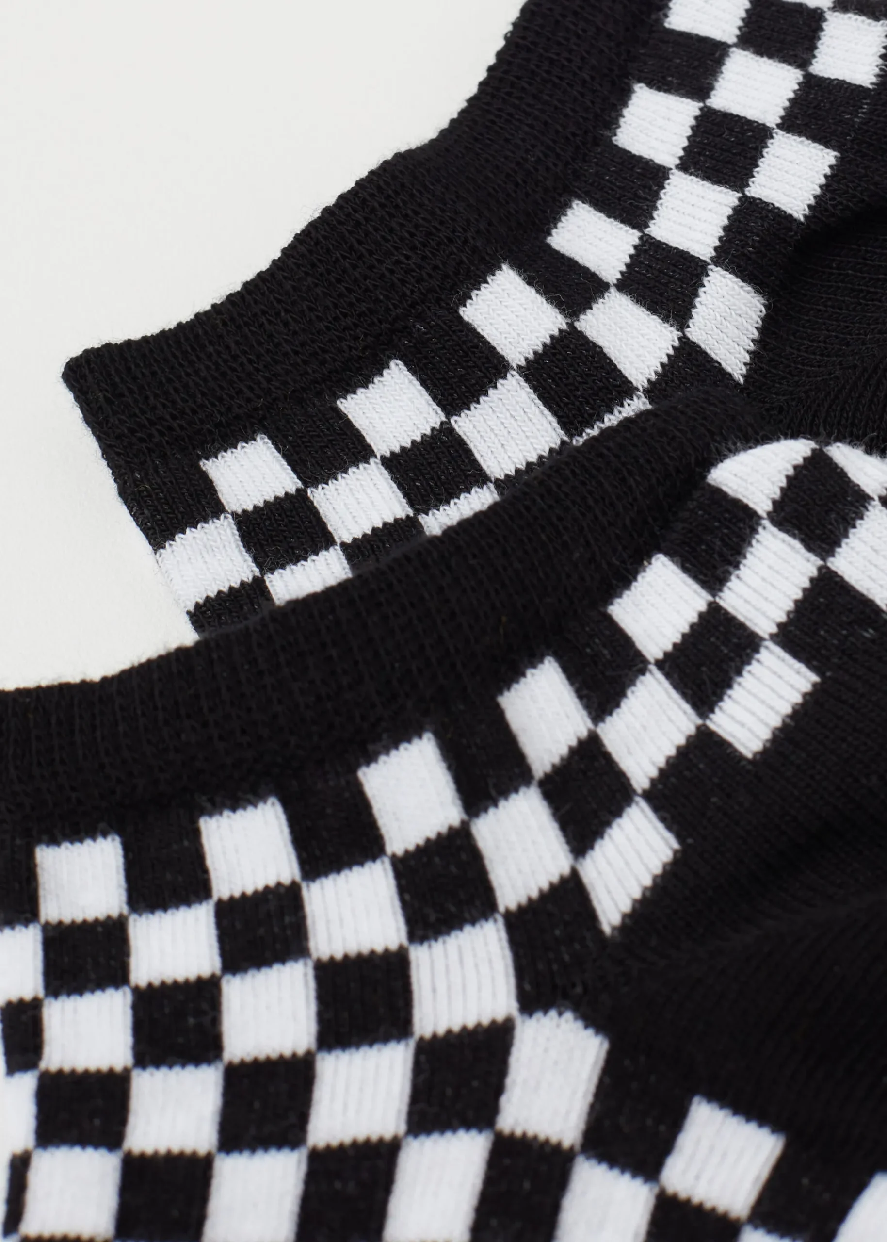 No-Show^Calzedonia Check Print No-Show Socks 9651 - Black Check