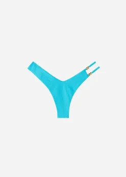 Bikini^Calzedonia Chevron High-Leg Brazilian Bikini Bottoms Casablanca 629C - Turquoise Green 3D
