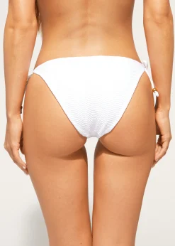 Bikini^Calzedonia Chevron Tie Bikini Bottoms Casablanca 628C - White 3D