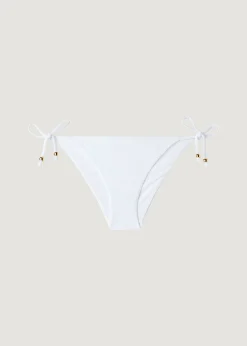 Bikini^Calzedonia Chevron Tie Bikini Bottoms Casablanca 628C - White 3D