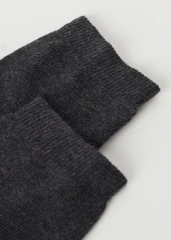 Short Socks^Calzedonia Children's Short Cotton Socks With Fresh Feet Breathable Material 020 - Anthracite Grey Blend