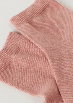 Socks^Calzedonia Children's Short Cotton Socks With Fresh Feet Breathable Material 9600 - Pink Melange