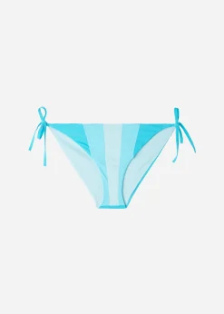 Bikini^Calzedonia Colour Block Tie Bikini Bottoms Azzorre 672C - Turquoise Green Block