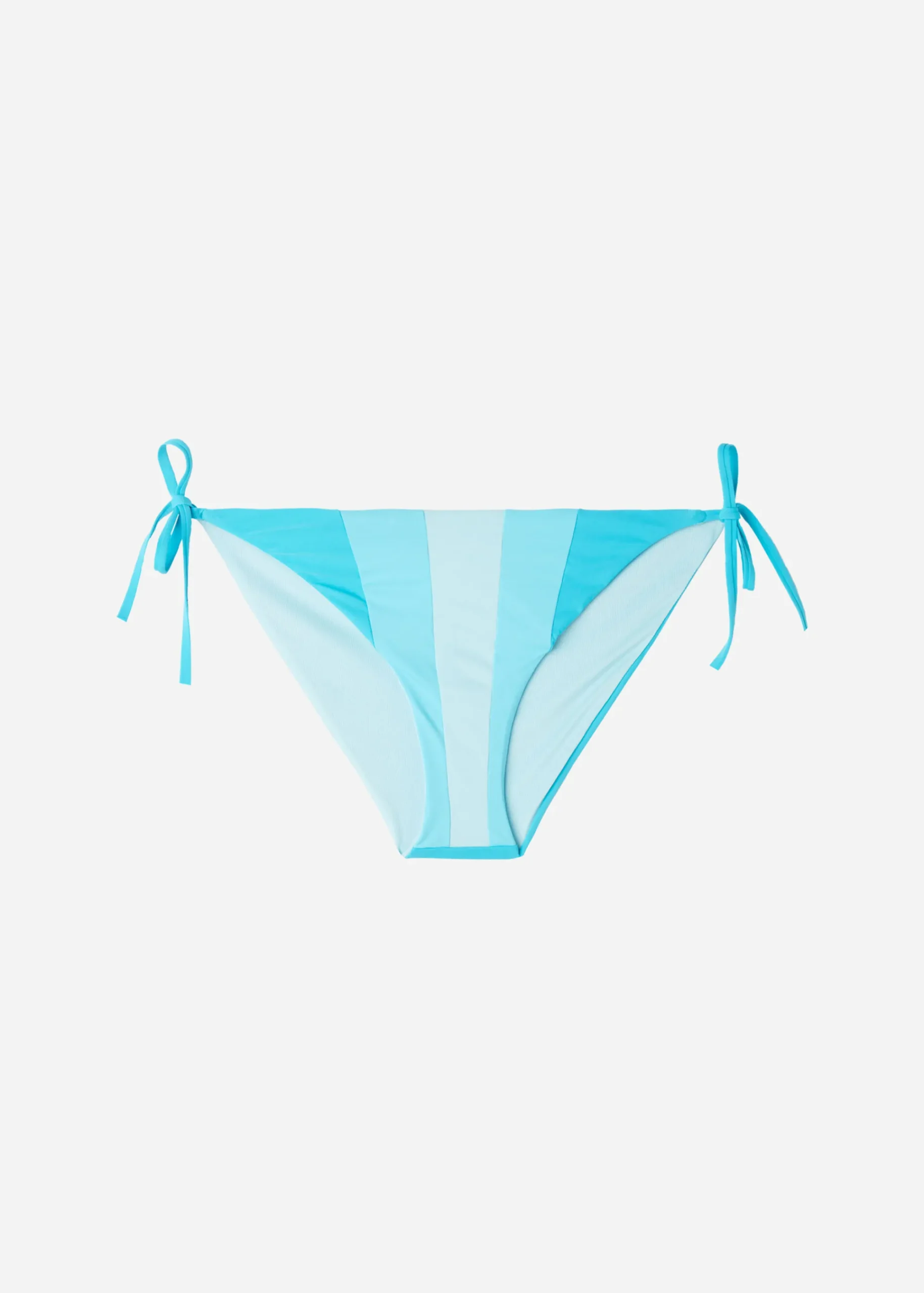 Bikini^Calzedonia Colour Block Tie Bikini Bottoms Azzorre 672C - Turquoise Green Block