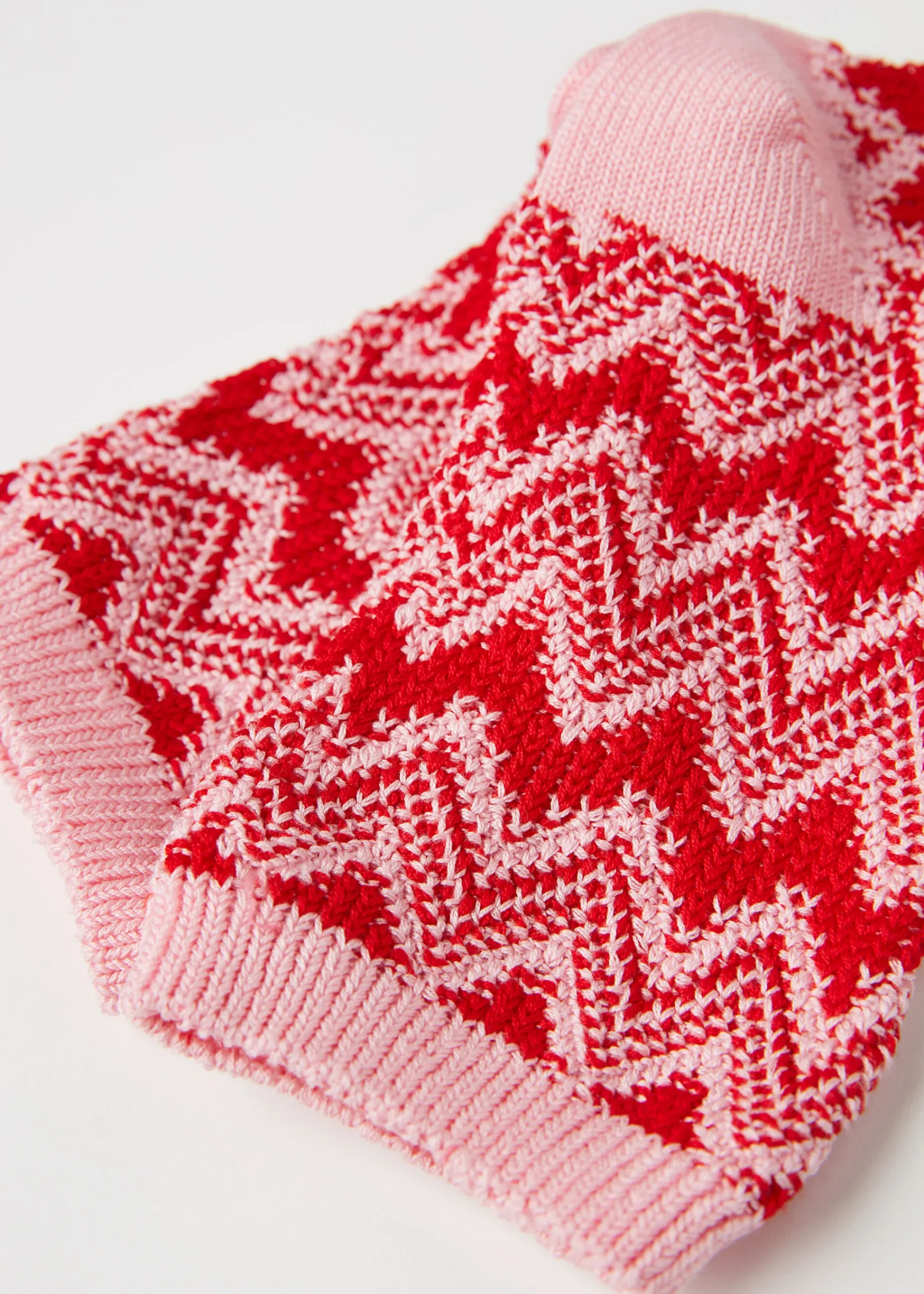 Short Socks^Calzedonia Colourful Chevron Motif Short Socks 9698 - Pink Chevron