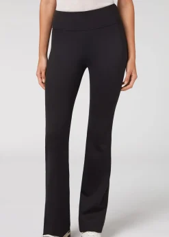 Trousers^Calzedonia Comfortable Soft Touch Flared Leggings 019 - Black