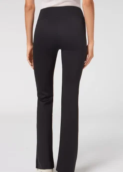 Trousers^Calzedonia Comfortable Soft Touch Flared Leggings 019 - Black